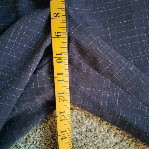 Ann Taylor Blue The High Rise Trouser Pant Crosshatch Sz 8P - Picture 7 of 9